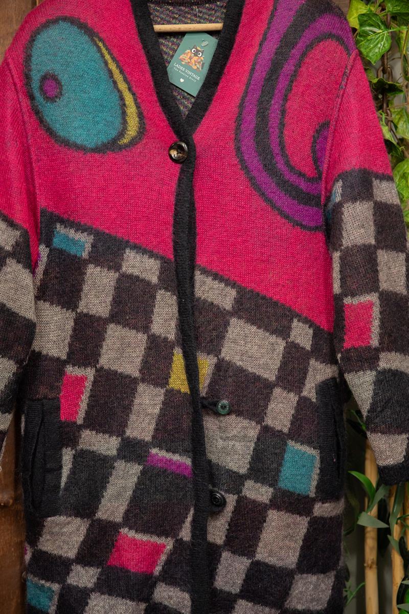 90s Eye Art Wool Hırka