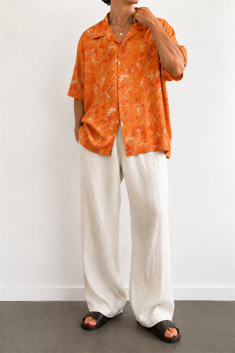 90s Festival Batik Desen Gömlek