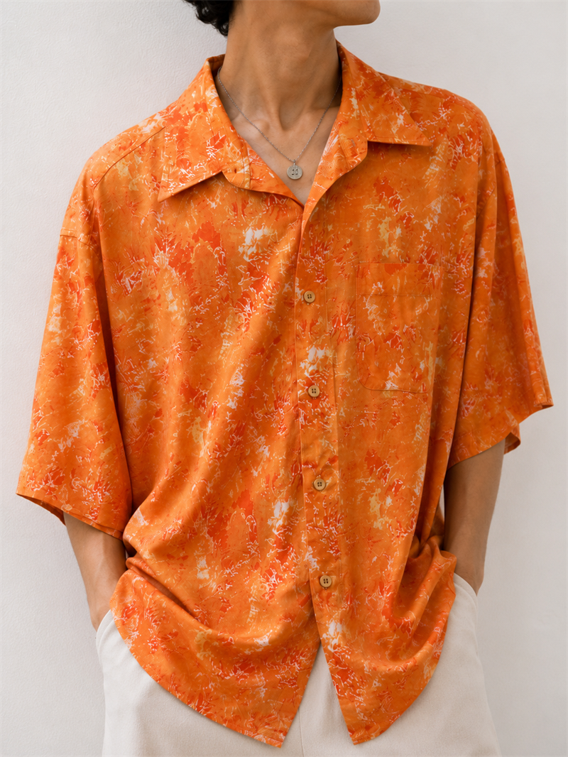 90s Festival Batik Desen Gömlek