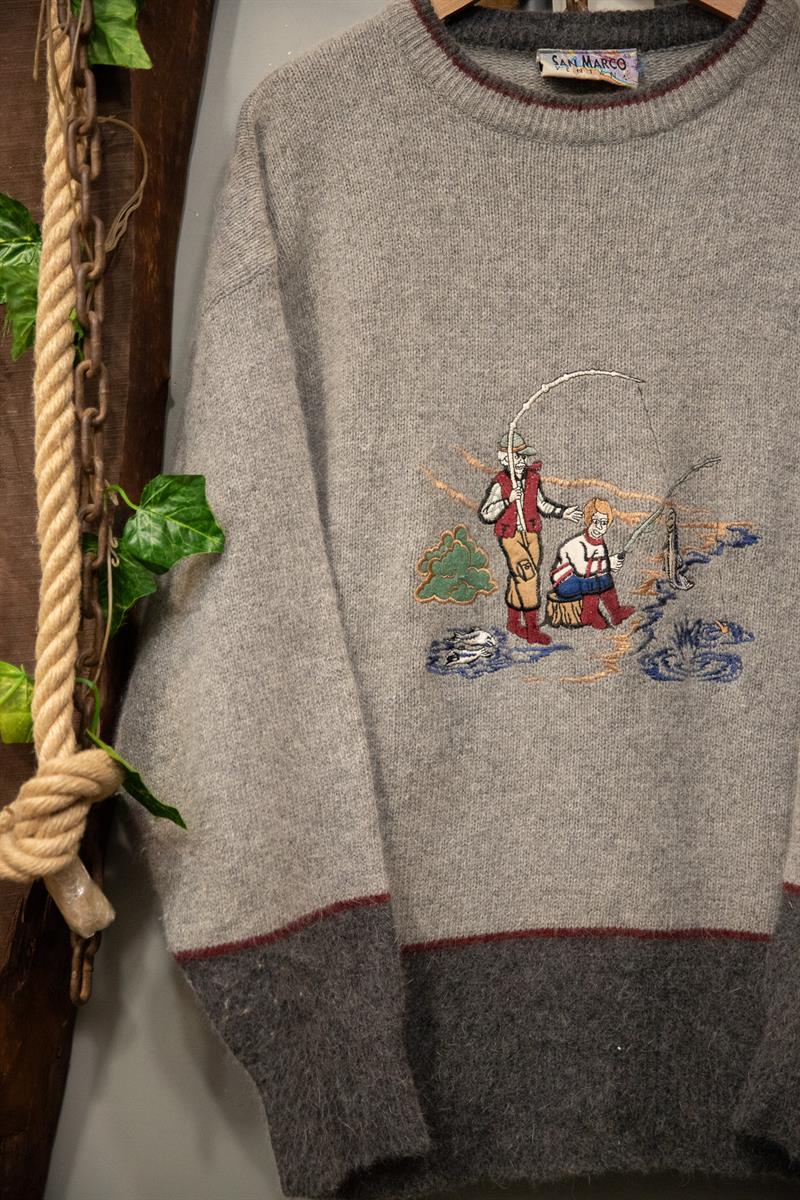 90s Fishermans Wool Örgü Kazak