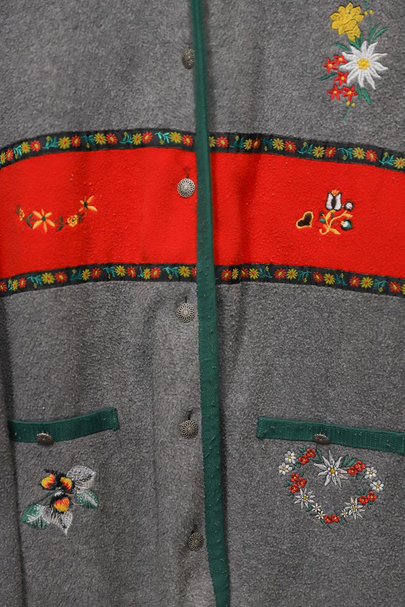 90s Floral Fleece Vest Ceket&Hırka