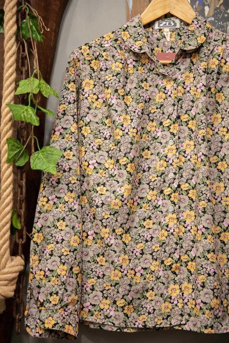 90s Flower Kadın Gömlek