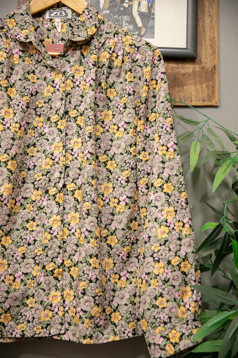90s Flower Kadın Gömlek