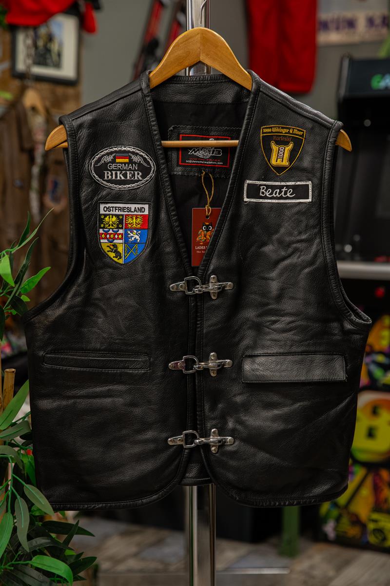 90s GERMANY BIKER Deri Ceket/Ceket