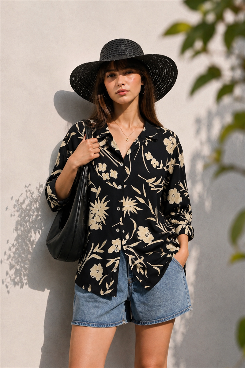 90s Grunge/Boho Oversize Gömlek