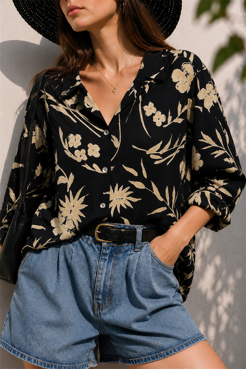90s Grunge/Boho Oversize Gömlek