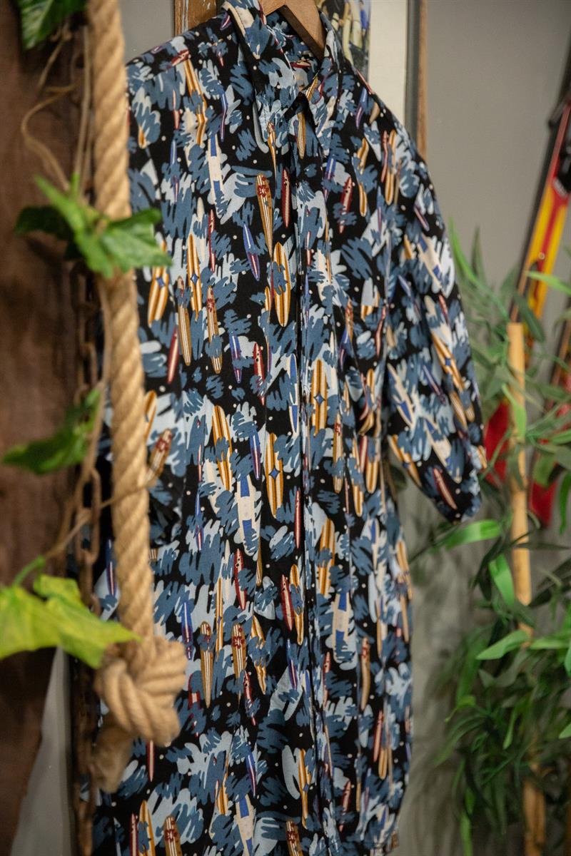 90s İtalian Etnik Gömlek