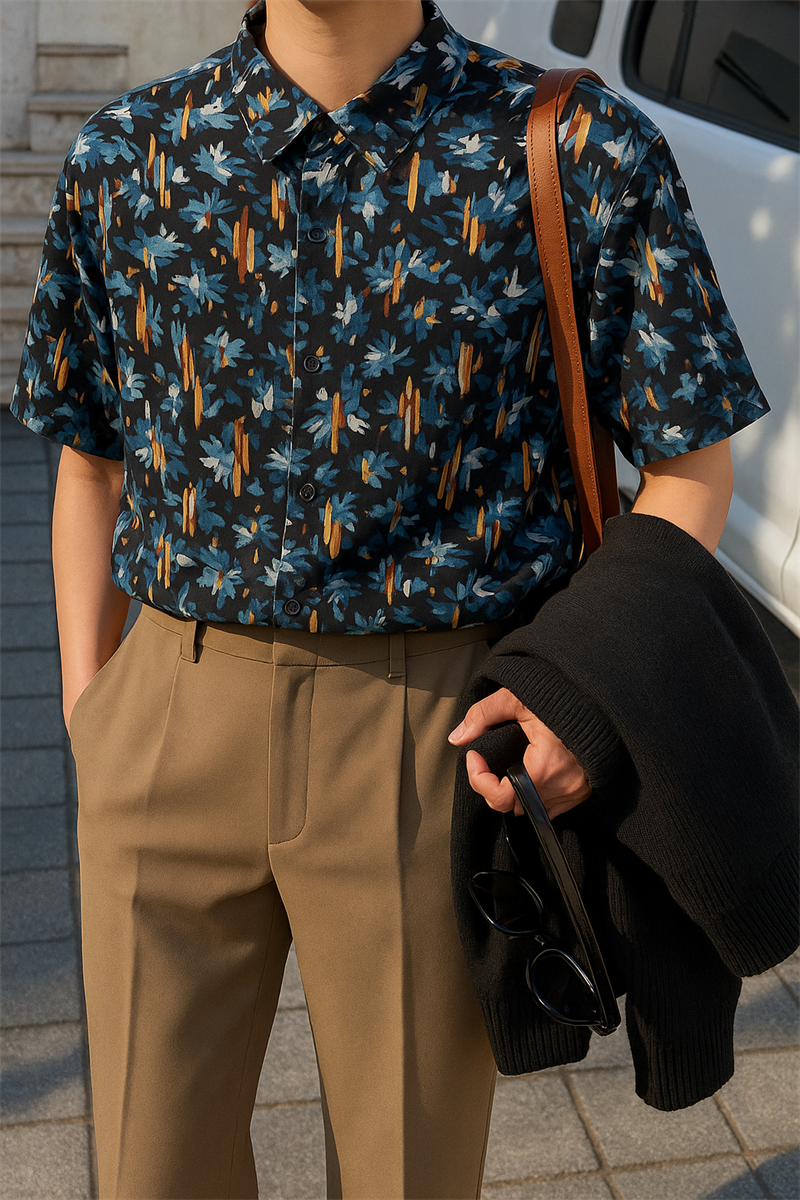 90s İtalian Etnik Gömlek