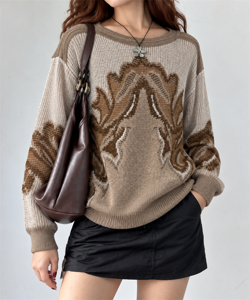 90s Kelch Beige Aztek Kazak