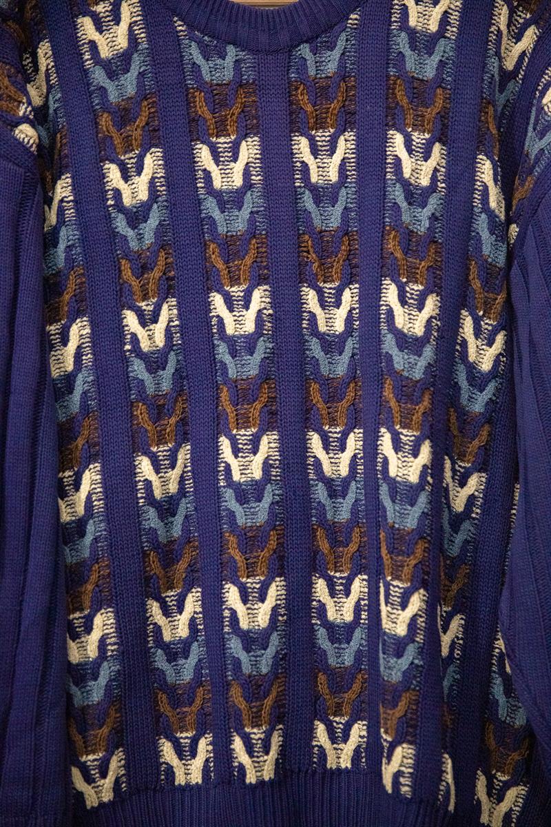 90s Lacivert Oversize Kazak