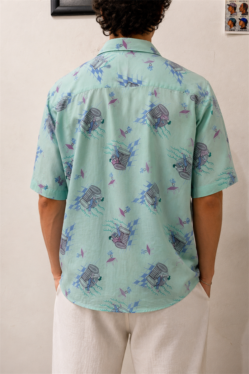 90s Memphis Style Oversize Gömlek