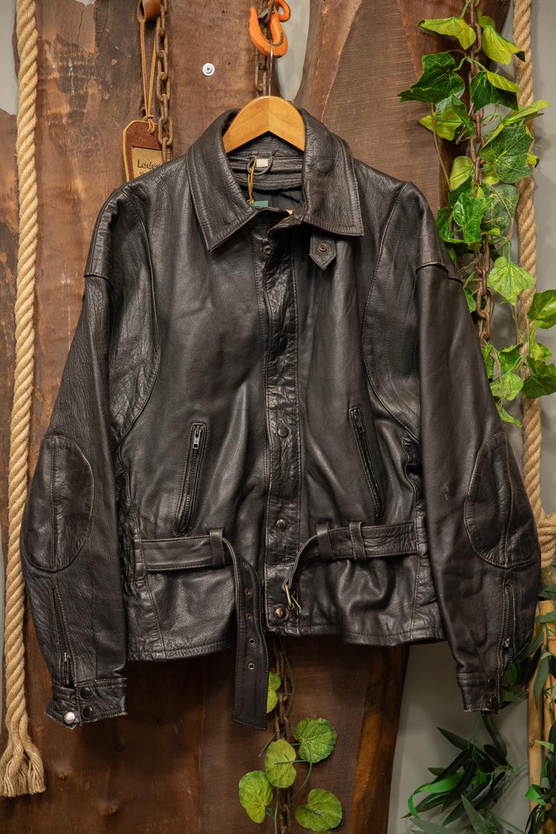 90s Moto Biker Deri Ceket