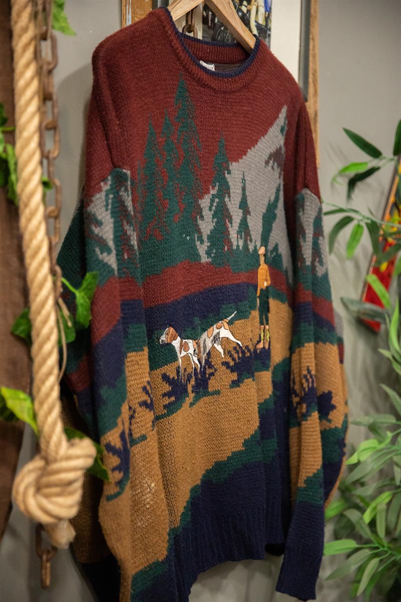 90s Nature Wool İşlemeli Kazak