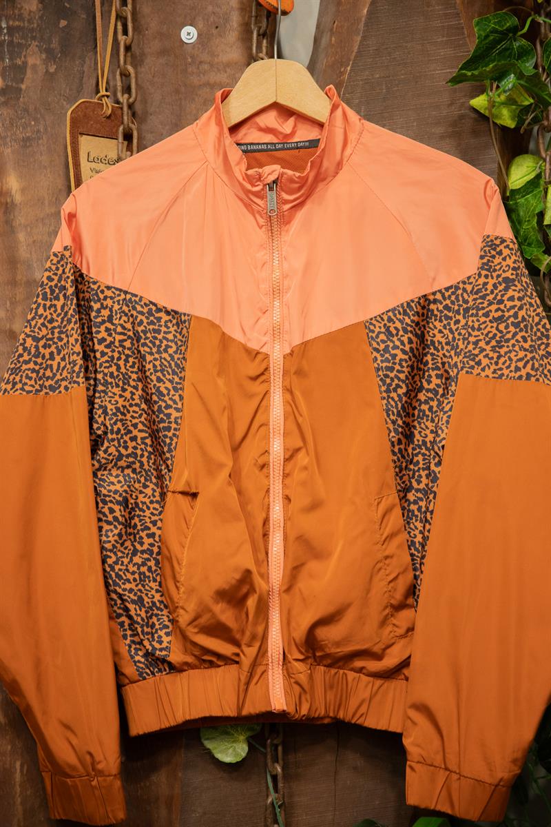 90s Neon Leopard Bomber Ceket