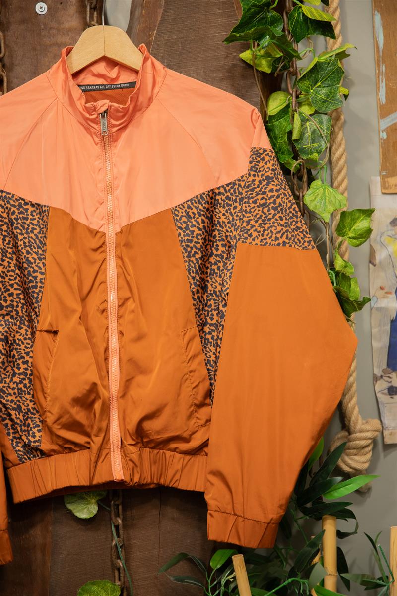 90s Neon Leopard Bomber Ceket