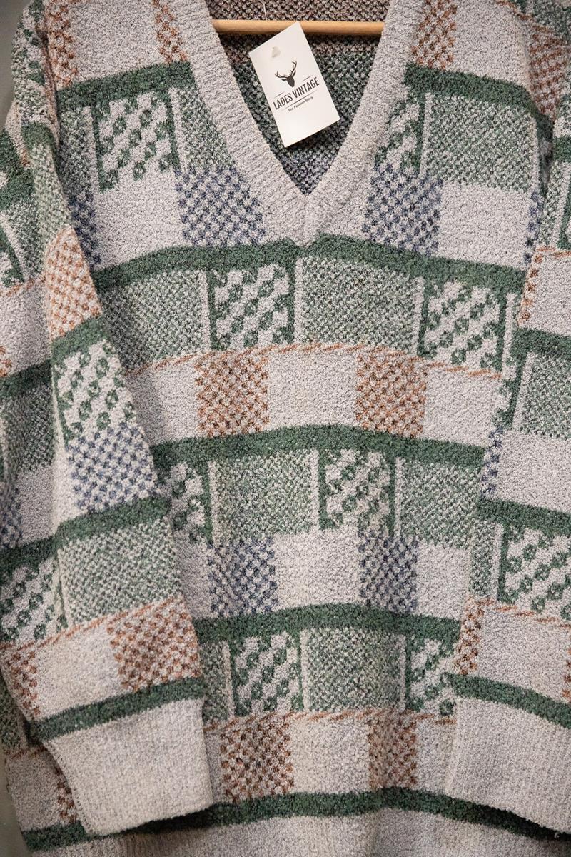 90s Nordic Desenli Kazak