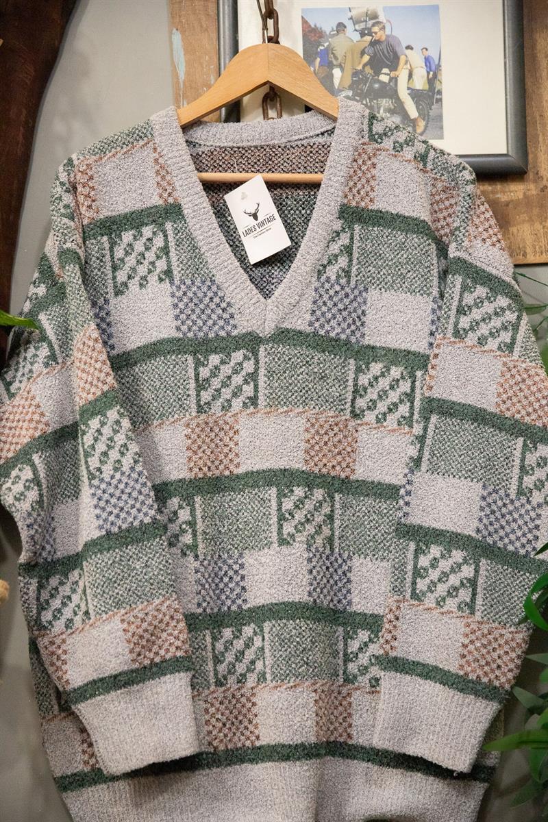 90s Nordic Desenli Kazak