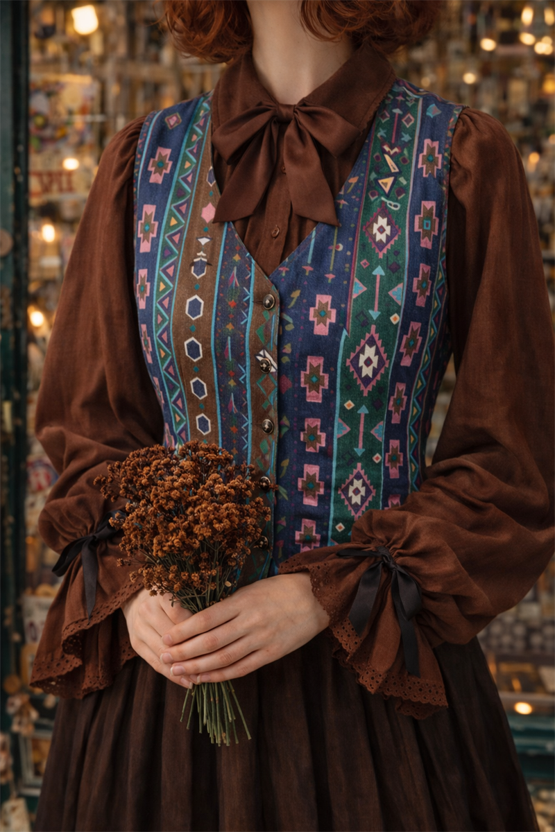 90s Oversize Aztec Yelek