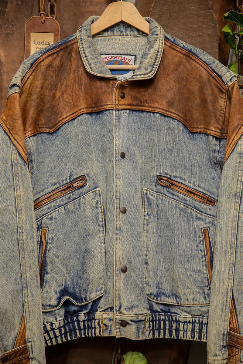 90s Oversize Custom Kot/Deri Ceket