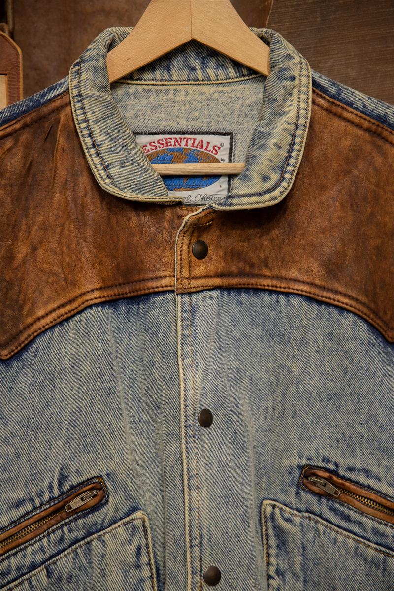 90s Oversize Custom Kot/Deri Ceket