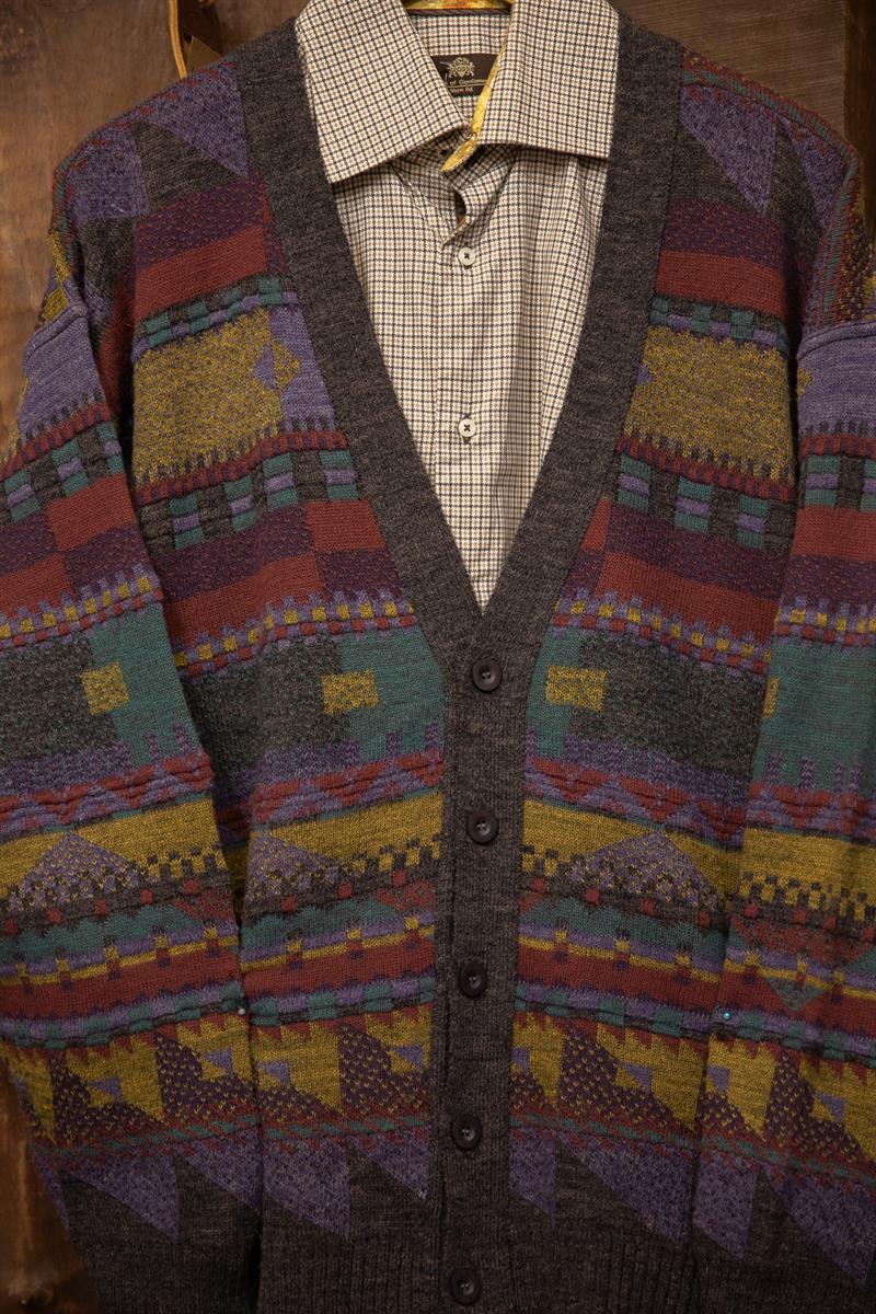 90s Oversize Etnik Hırka