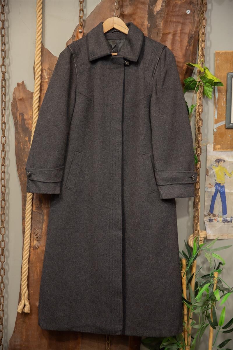 90s Oversize Grey Wool Kaban