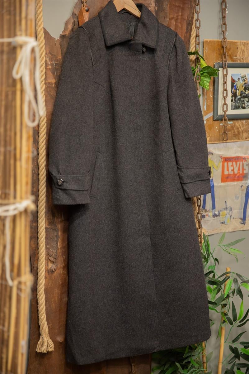 90s Oversize Grey Wool Kaban
