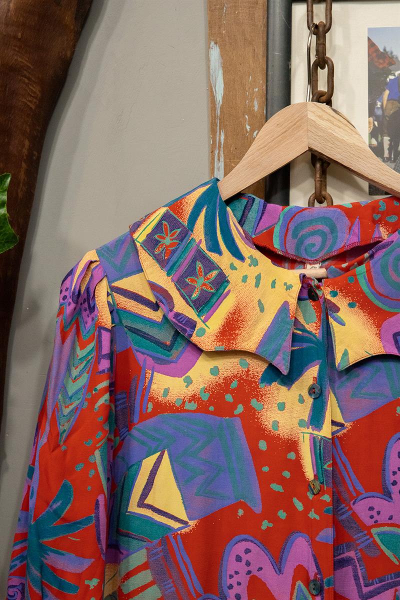 90s PARIS Yaka Kadın Gömlek