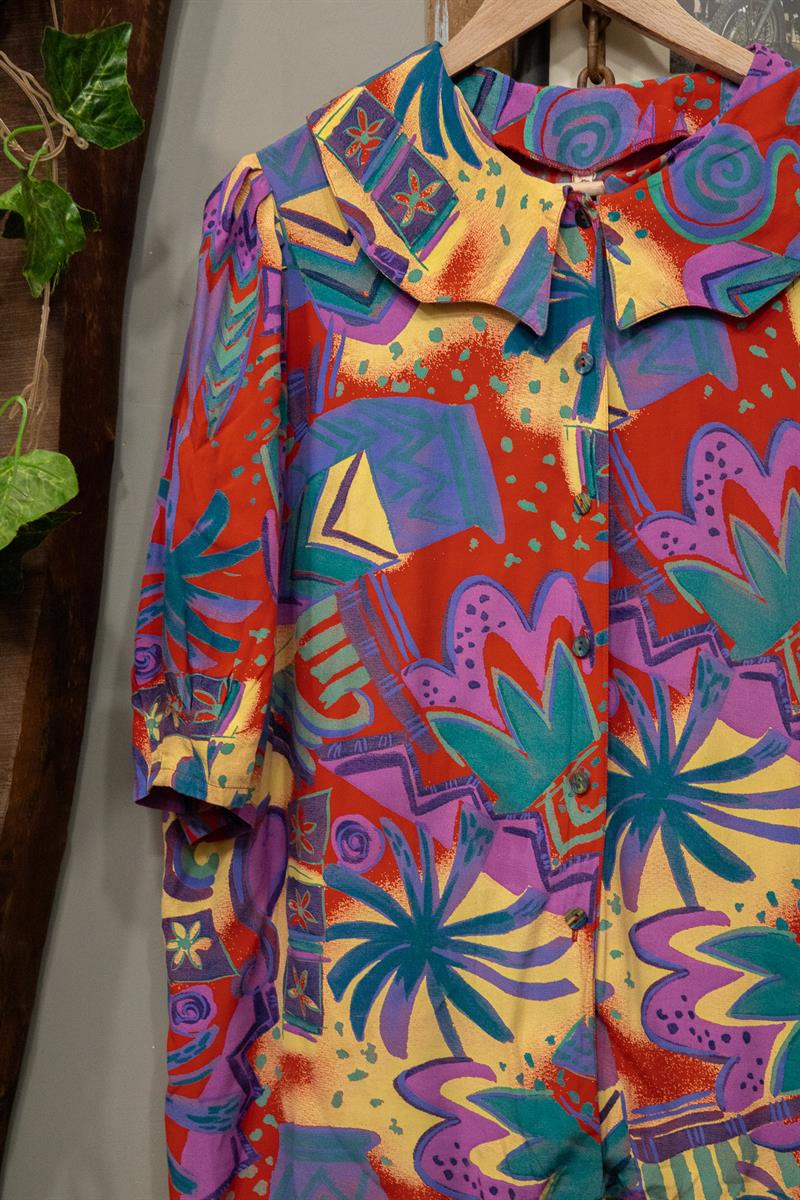 90s PARIS Yaka Kadın Gömlek