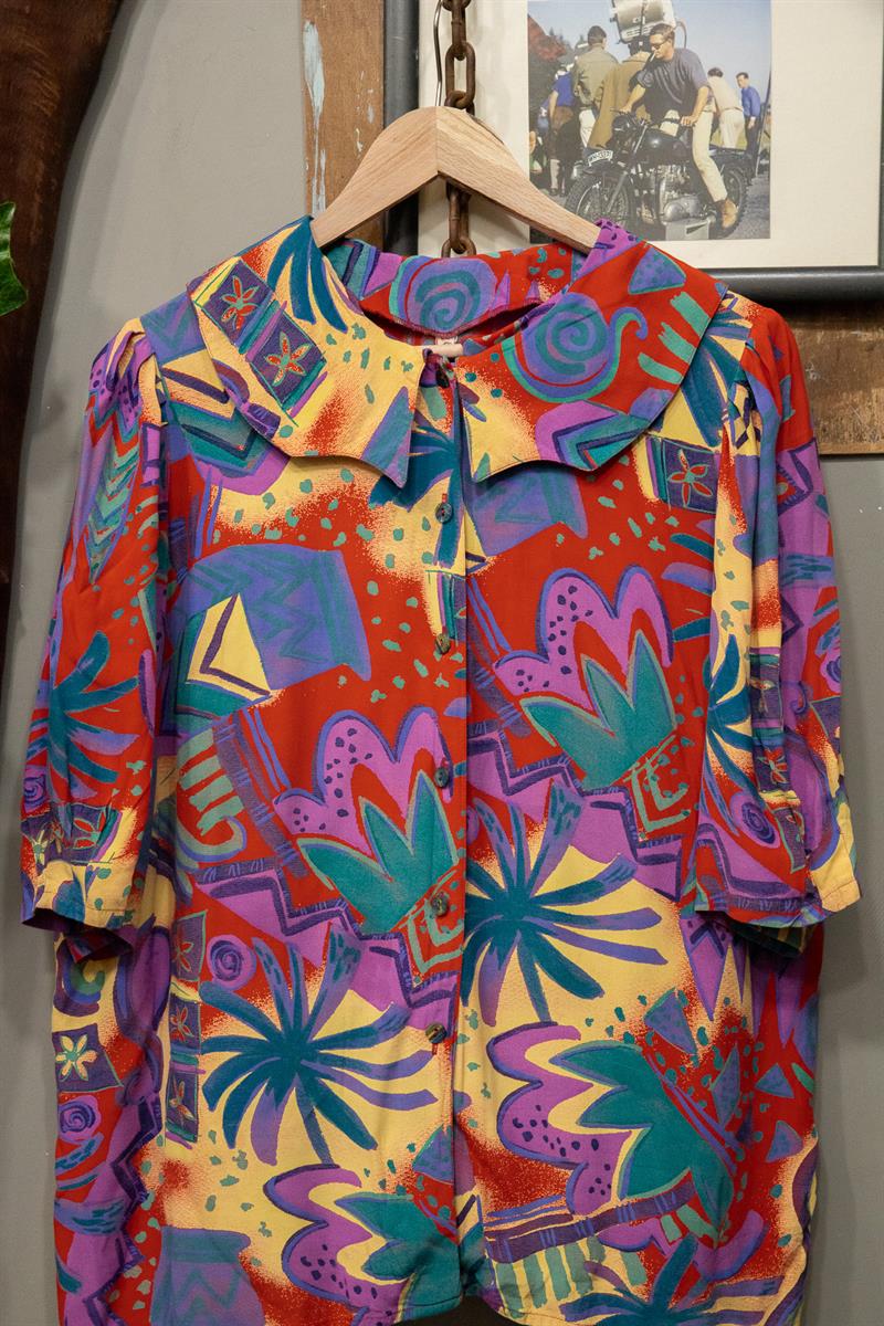 90s PARIS Yaka Kadın Gömlek