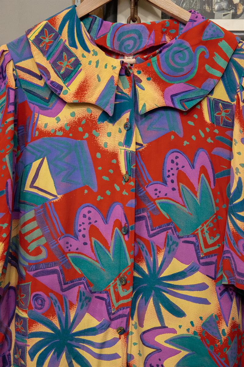 90s PARIS Yaka Kadın Gömlek