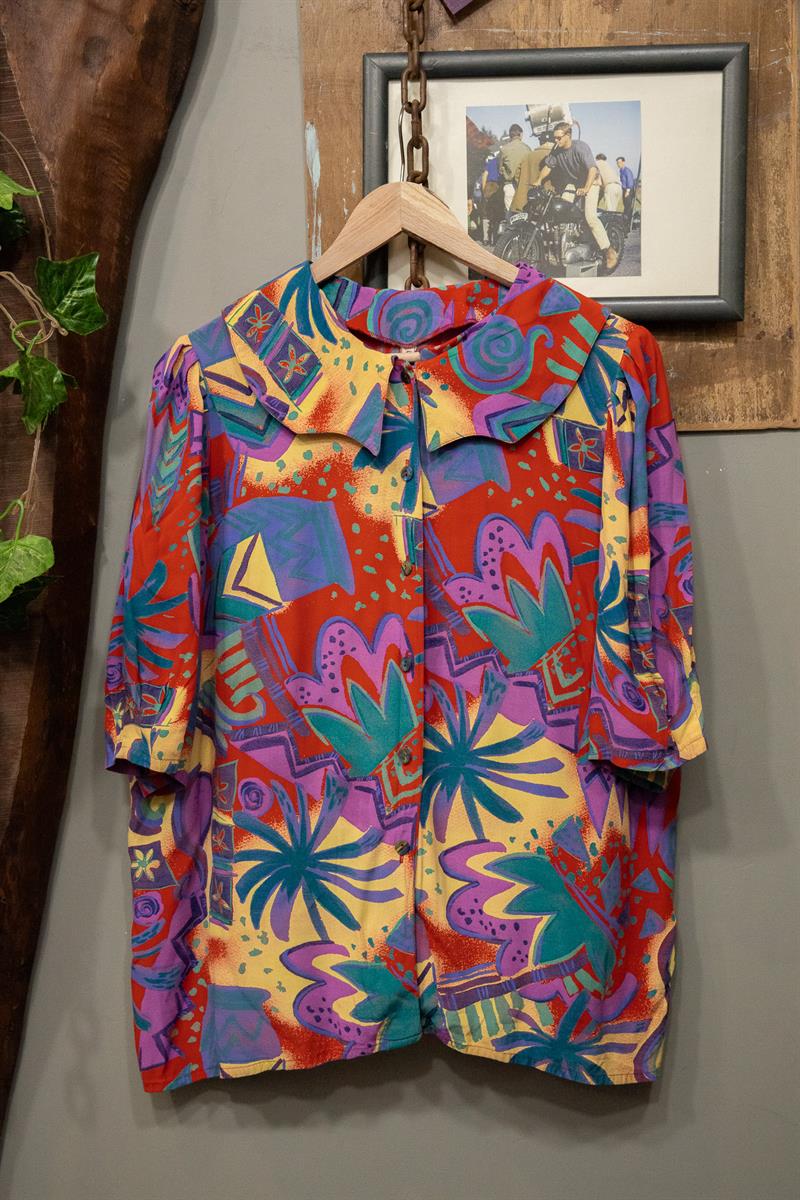 90s PARIS Yaka Kadın Gömlek