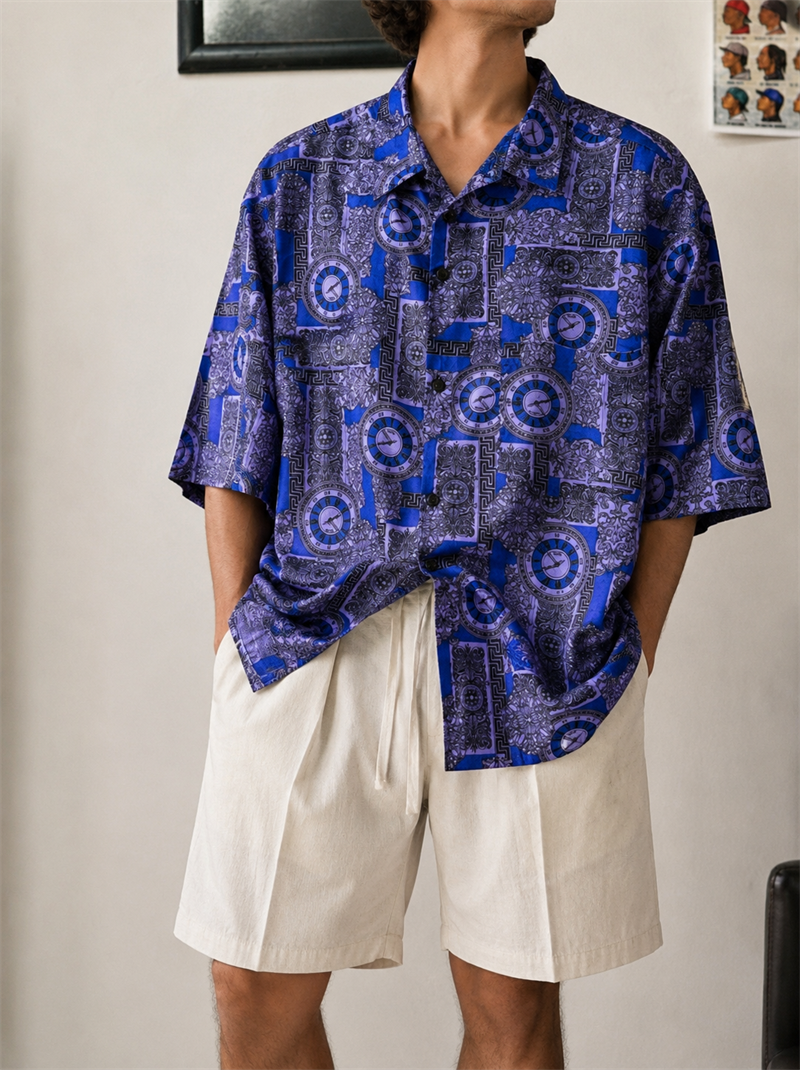 90s Party Style Oversize Gömlek