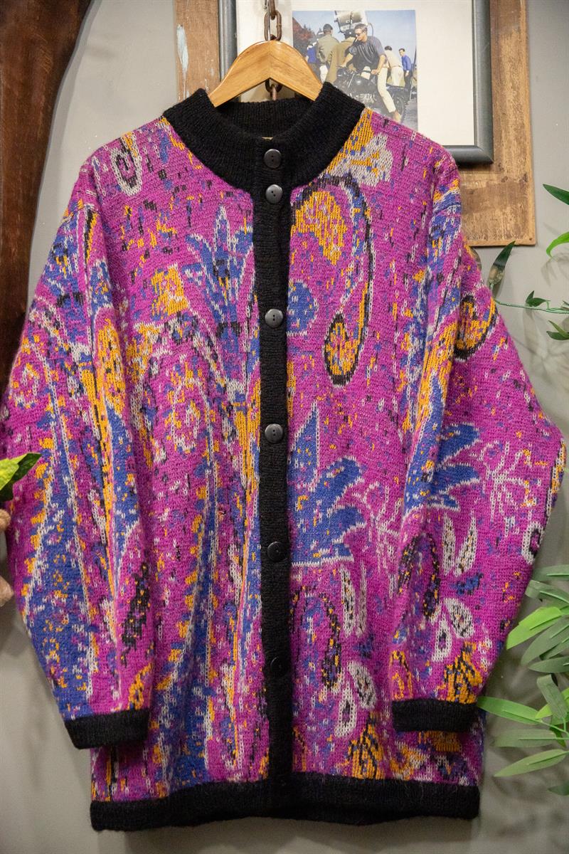 90s Pisley Cardigan Ceket-Hırka