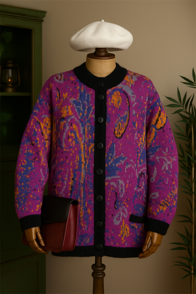 90s Pisley Cardigan Ceket-Hırka