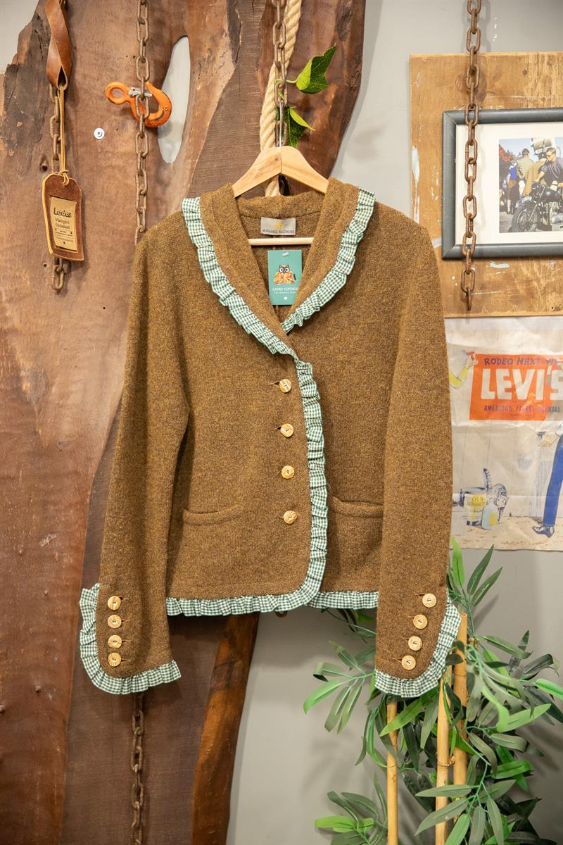 90s Pötikare Fırfırlı Wool Hırka/Ceket