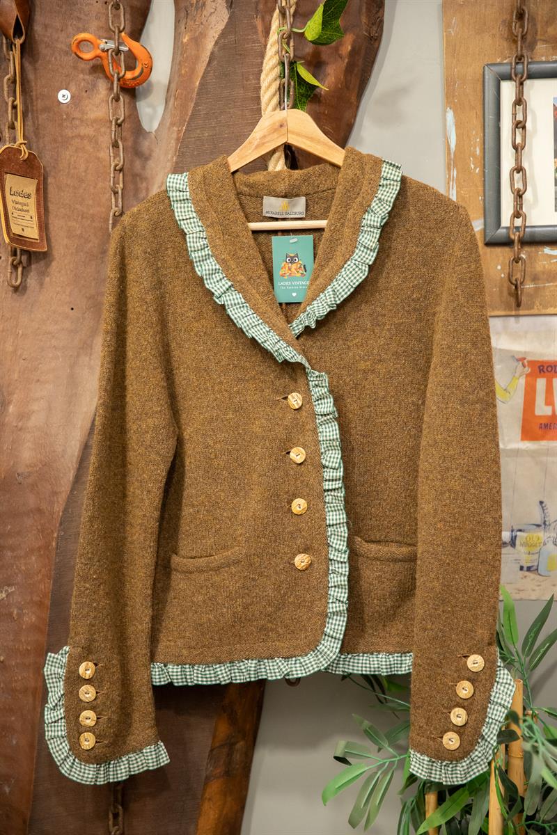 90s Pötikare Fırfırlı Wool Hırka/Ceket