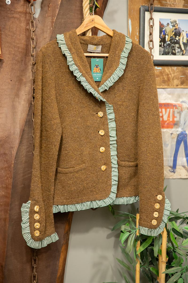 90s Pötikare Fırfırlı Wool Hırka/Ceket