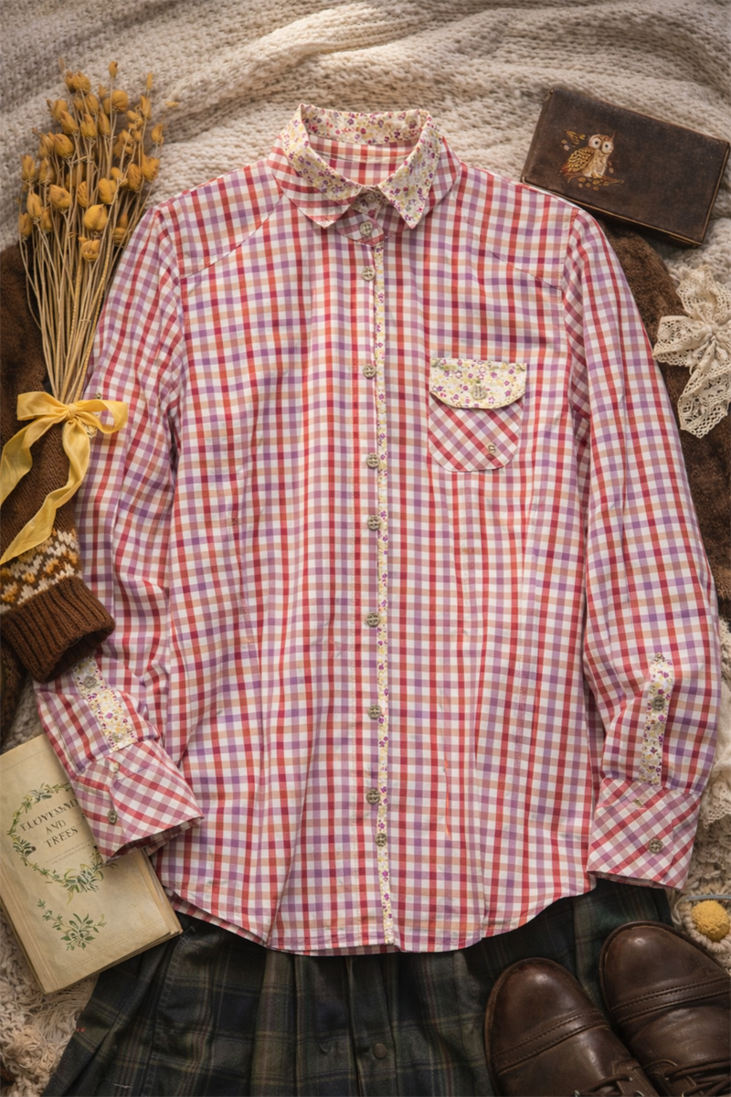 90s Pötikare Nakışlı Gömlek