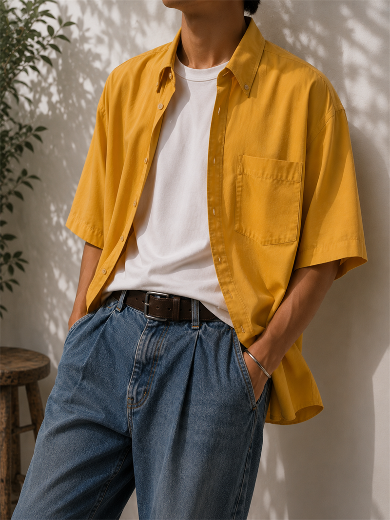 90s Preppy/lvy Salaş Gömlek