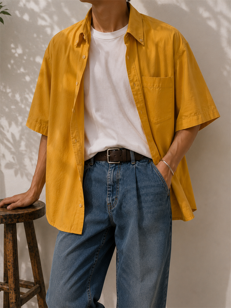 90s Preppy/lvy Salaş Gömlek