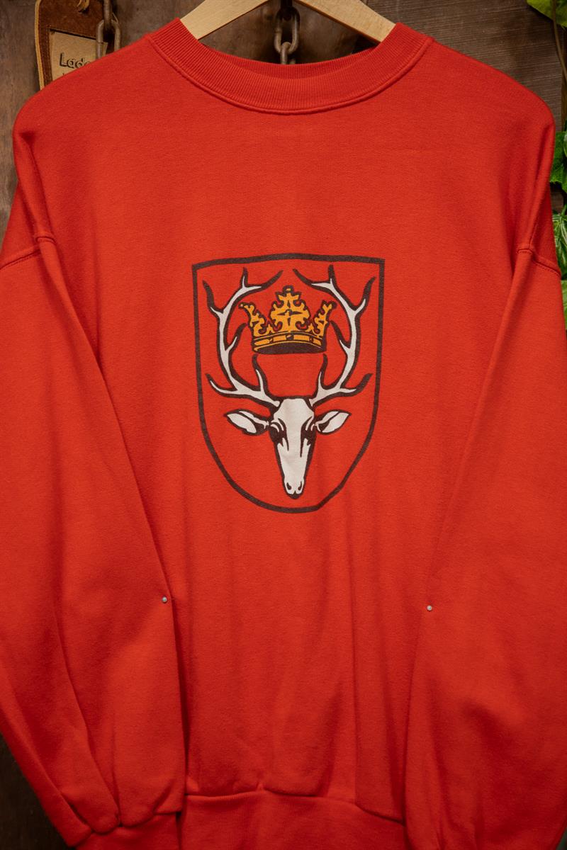 90s Red Stag Oversize Sweatshirt