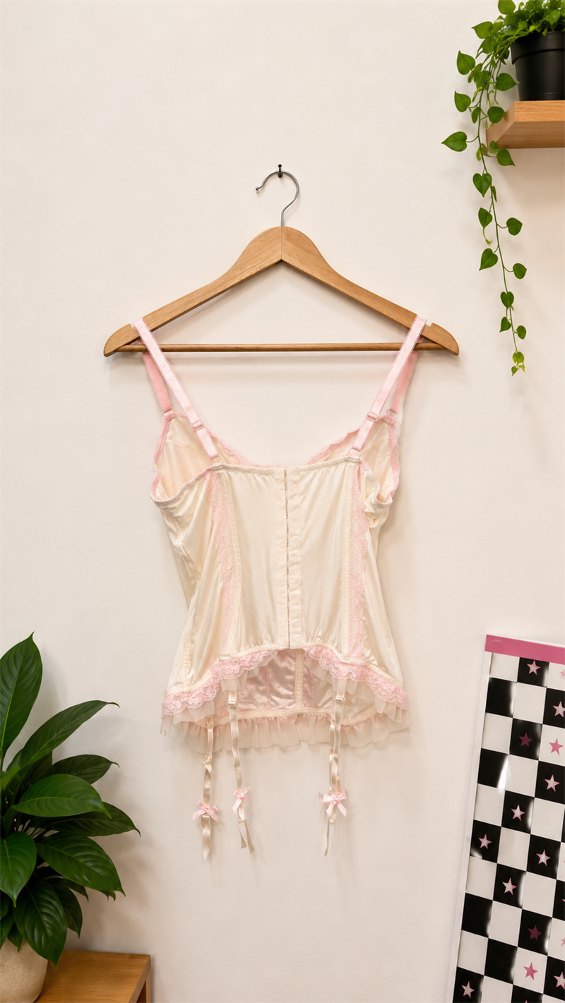 90s Romantik Lingerie Dantelli Korse