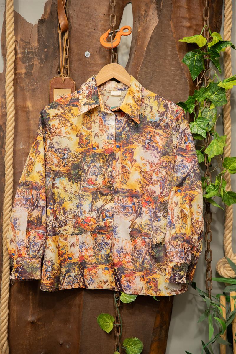 90s Rönesans Art Gömlek