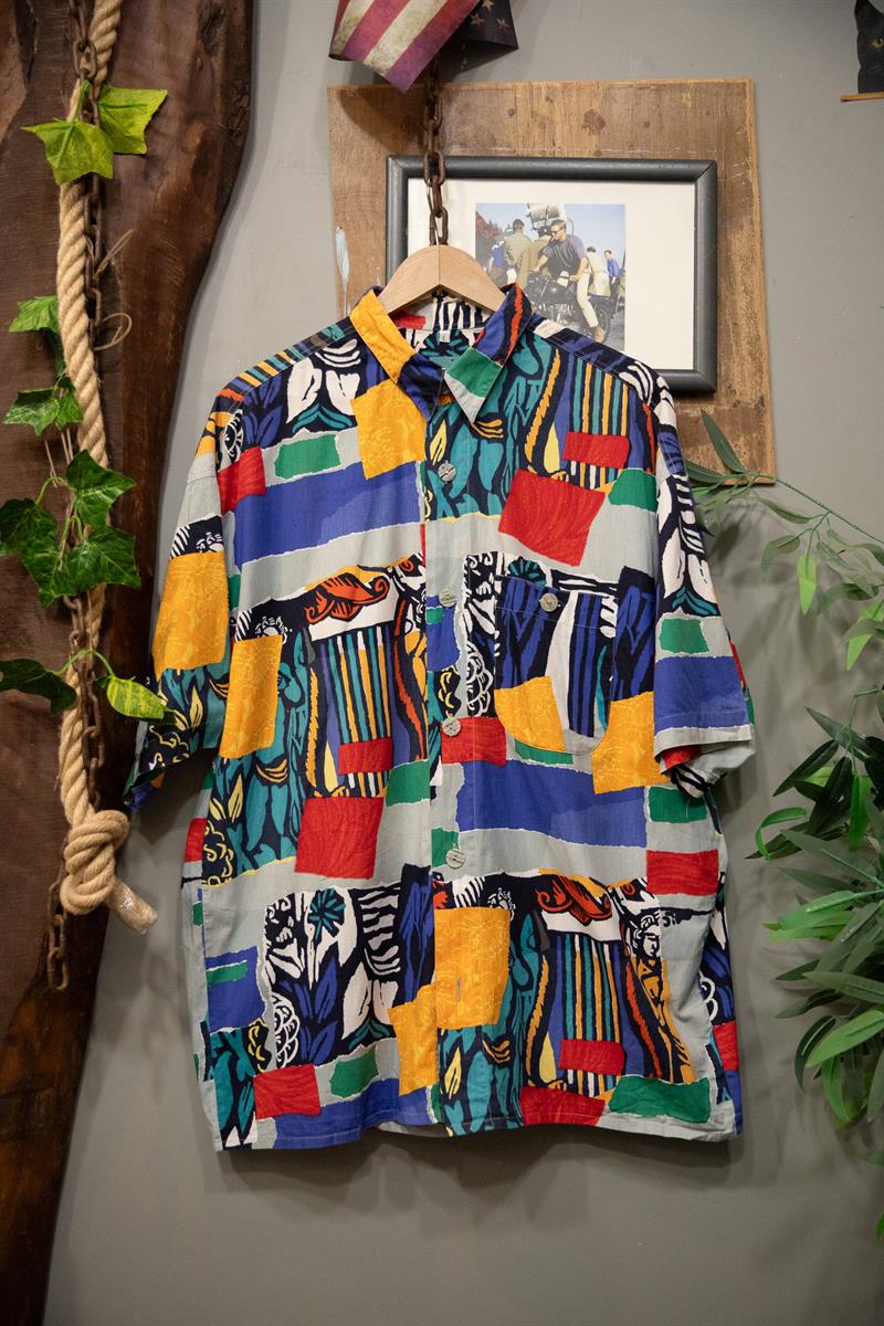 90s Salaş Etnik Gömlek