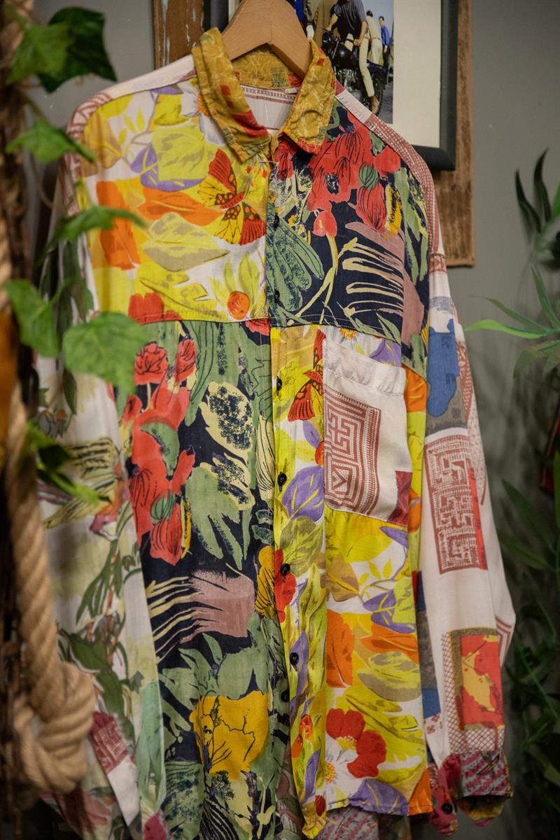 90s Salaş Renkli Gömlek