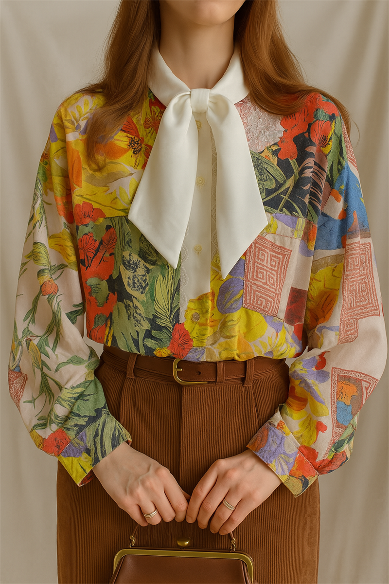 90s Salaş Renkli Gömlek