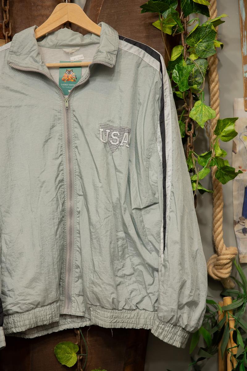 90s Silver USA Nakışlı Ceket