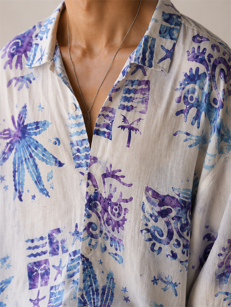 90s Surf&Hawaiian Oversize Gömlek