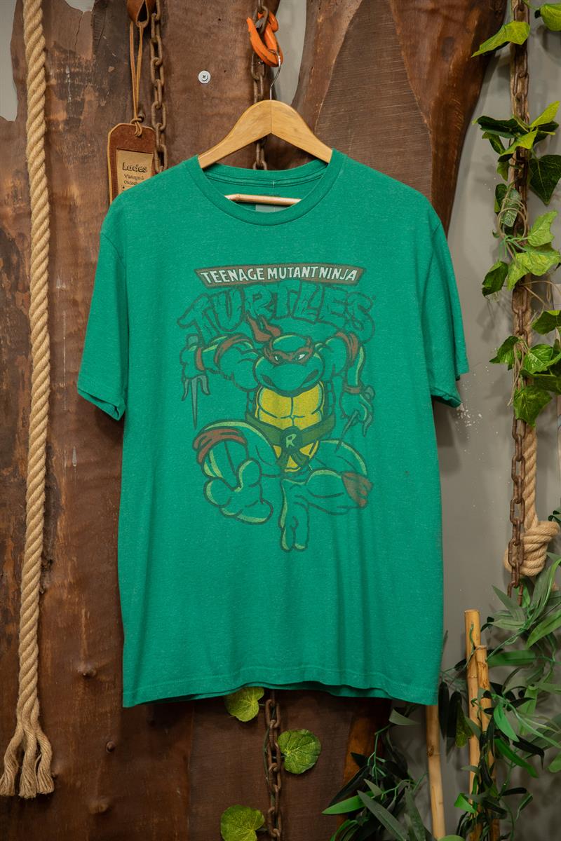 90s TMNT Raphael Green Tişört